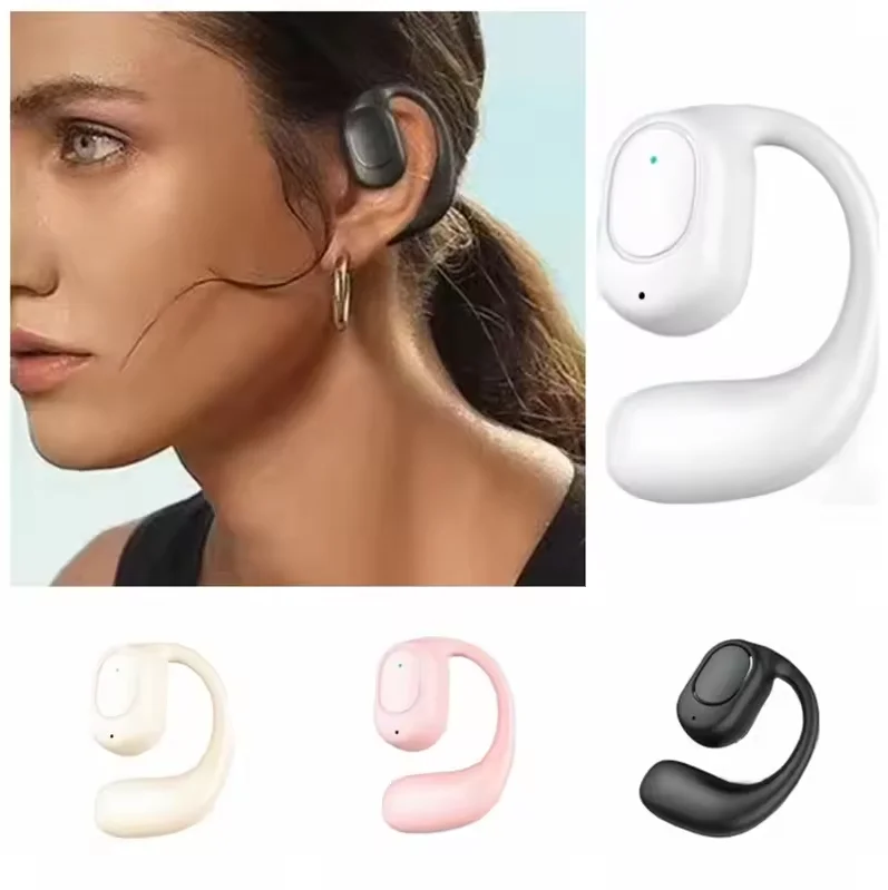 KY2 Single Wireless Earphones Air Conduction OWS Headphone HiFi Ear-Hook Music Sports Noise Cancel Headset For All Smartphones