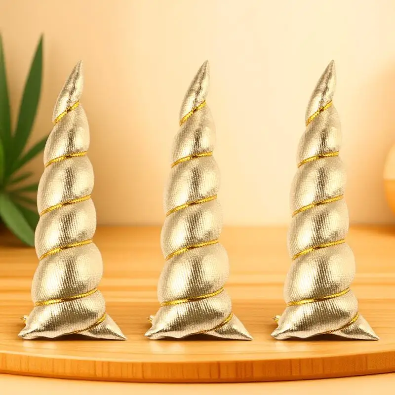 

10 Pcs Headdress Unicorn Birthday Party Decorations Golden for Favors Accessories