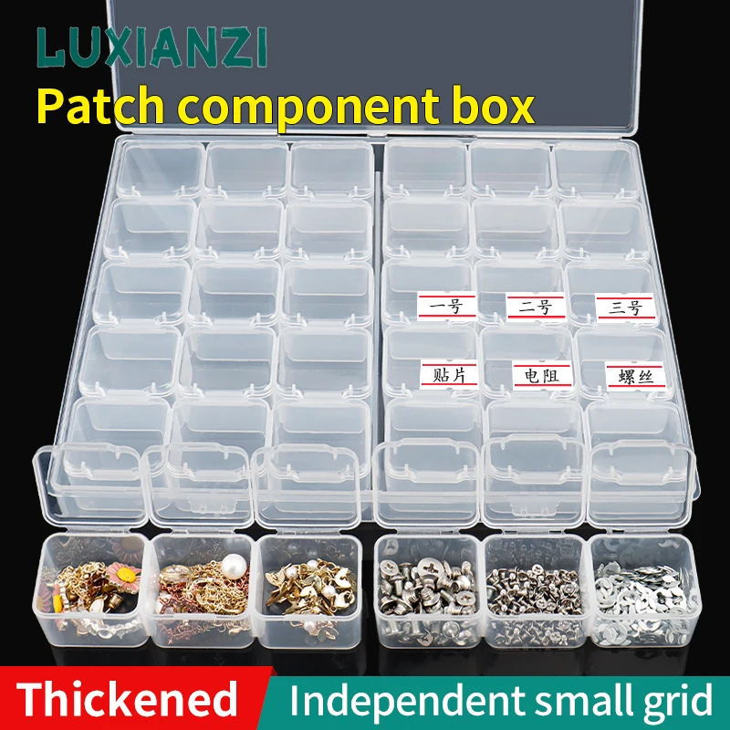 

LUXIANZI Bead Organizer Box 8/16/30Pcs Small Clear Plastic Bead Storage Containers for Storage of Small Items Crafts Jewelry