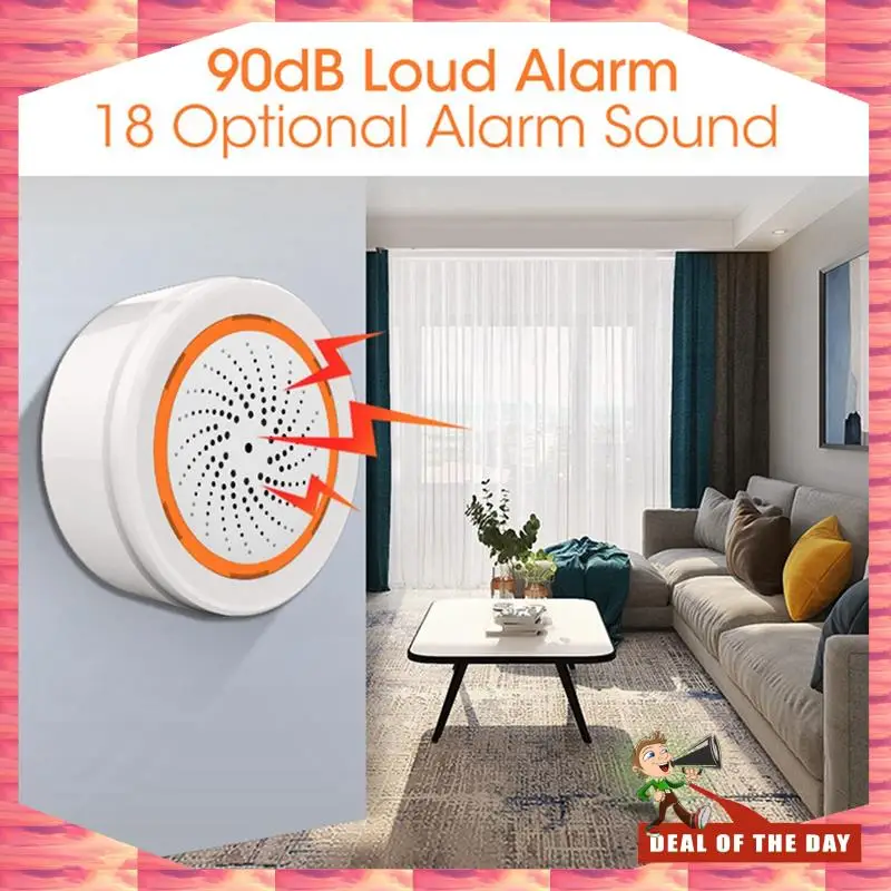 24-Hour Delivery 1 PCS Tuya Zigbee Smart Sound And Light Siren Sensor Smart Life Home Security System Tuya Gateway Hub Siren Ala