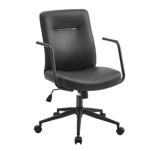 SONGMICS office chair desk chair PU surface easy to clean height adjustable