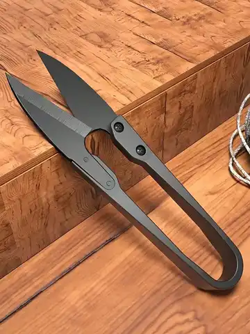 2pcs Needle And Thread U-Shaped Scissors, Black Yarn Scissors, Small Scissors Cutting Thread