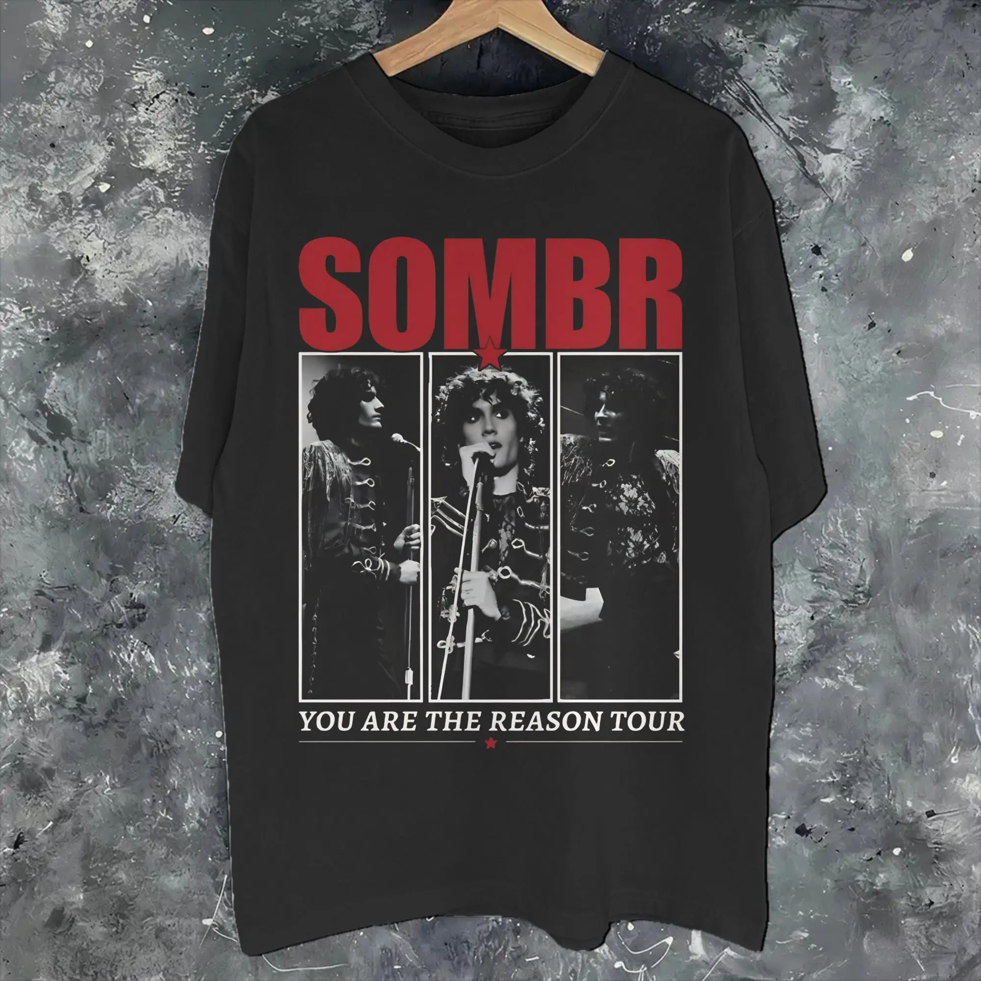 Sombr Youare The Reason World Tour 2026-2027 Graphic Printed T Shirt Men Women  Pure Cotton  Tee Shirt Clothing