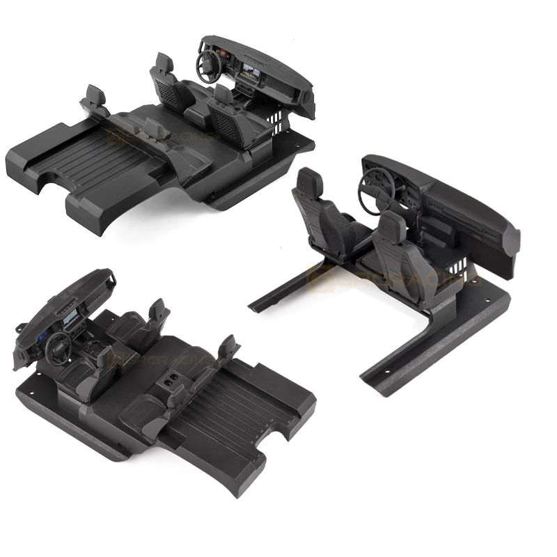 1 Set 3D Printing Interior Central Control Seat for 1/18 RC Crawler TRX4-M Chevrolet K10 Defender Bronco Ford F150 Upgrade Parts