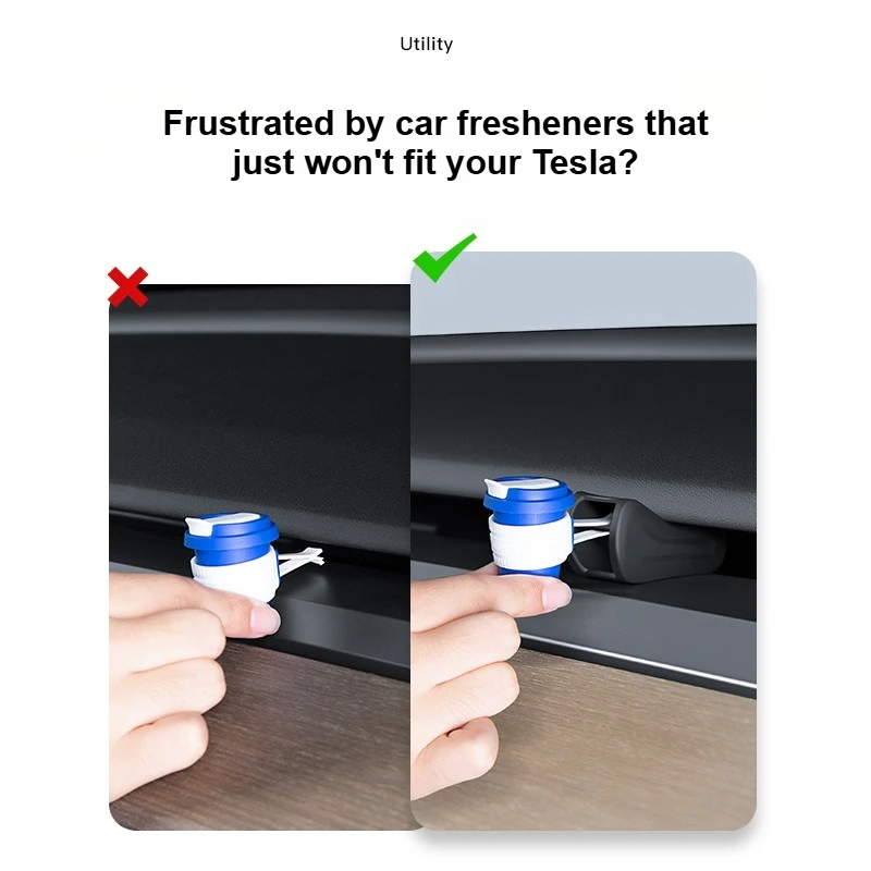 Air Vent Adapter Clip For Tesla Model 3/Y/YL 2021-2026 Model3 Highland ModelY Juniper  Dashboard Freshener Clips Liquid Silicone