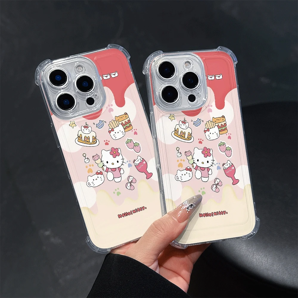 

Hellokitty Soft Phone Case For IPhone 16 IPhone 16/15/14/13/12/11/x/xs/xs Max Women Clear Phone Case Sanrio KT Toys