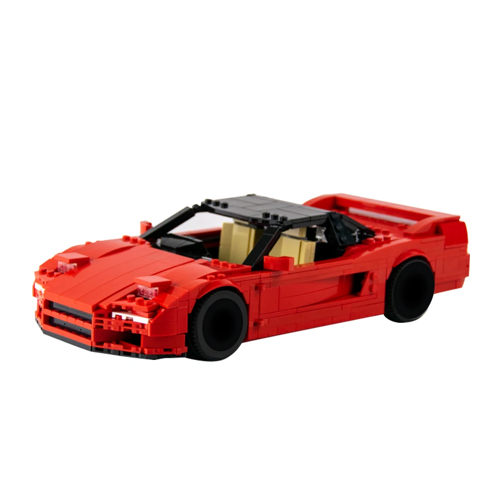 Classics Honda NSX 1990s Red Sports Car Building Blocks Supercar V3 Speed Model Bricks Children Adult Toys Sets Birthday Gift