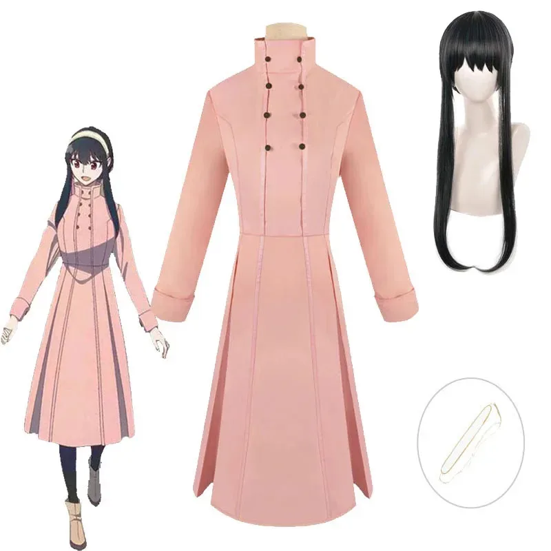 أزياء أنيمي جاسوس X Family Forger التأثيرية للنساء ملابس يومية فساتين Yor Briar شوكة الأميرة شعر مستعار أغطية الرأس eo]5