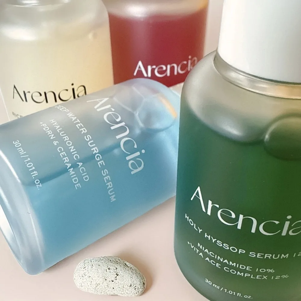 Arencia Red Smoothie/Hyssop Serum/Rice Mucin Glow Serum Deep Water Hydrating Soothing Multi‑effect Essence Facial Serum Skincare