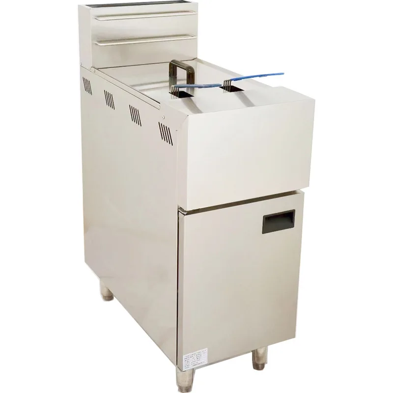 CX 23G Vertical Gas Temperature Control Fryer 32L Single Cylinder Double Sieve Fryer