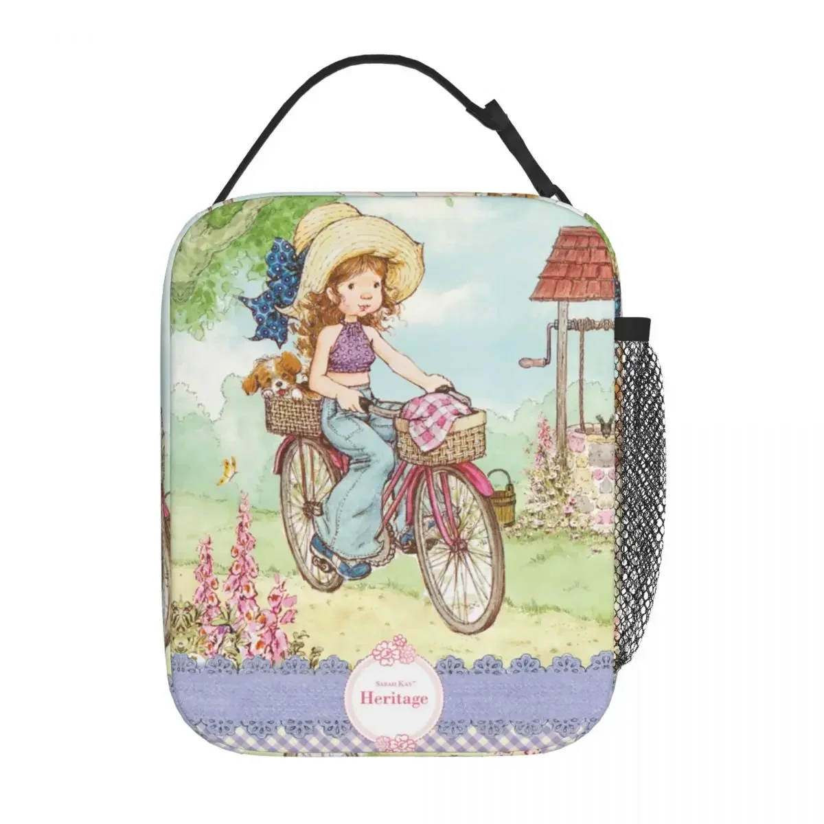 Sarah Kay Girl Bike Ride Merch Insulated Lunch Bag Travel Kawaii Cartoon Cute Girls Food Box Beautiful Cooler Thermal Bento Box