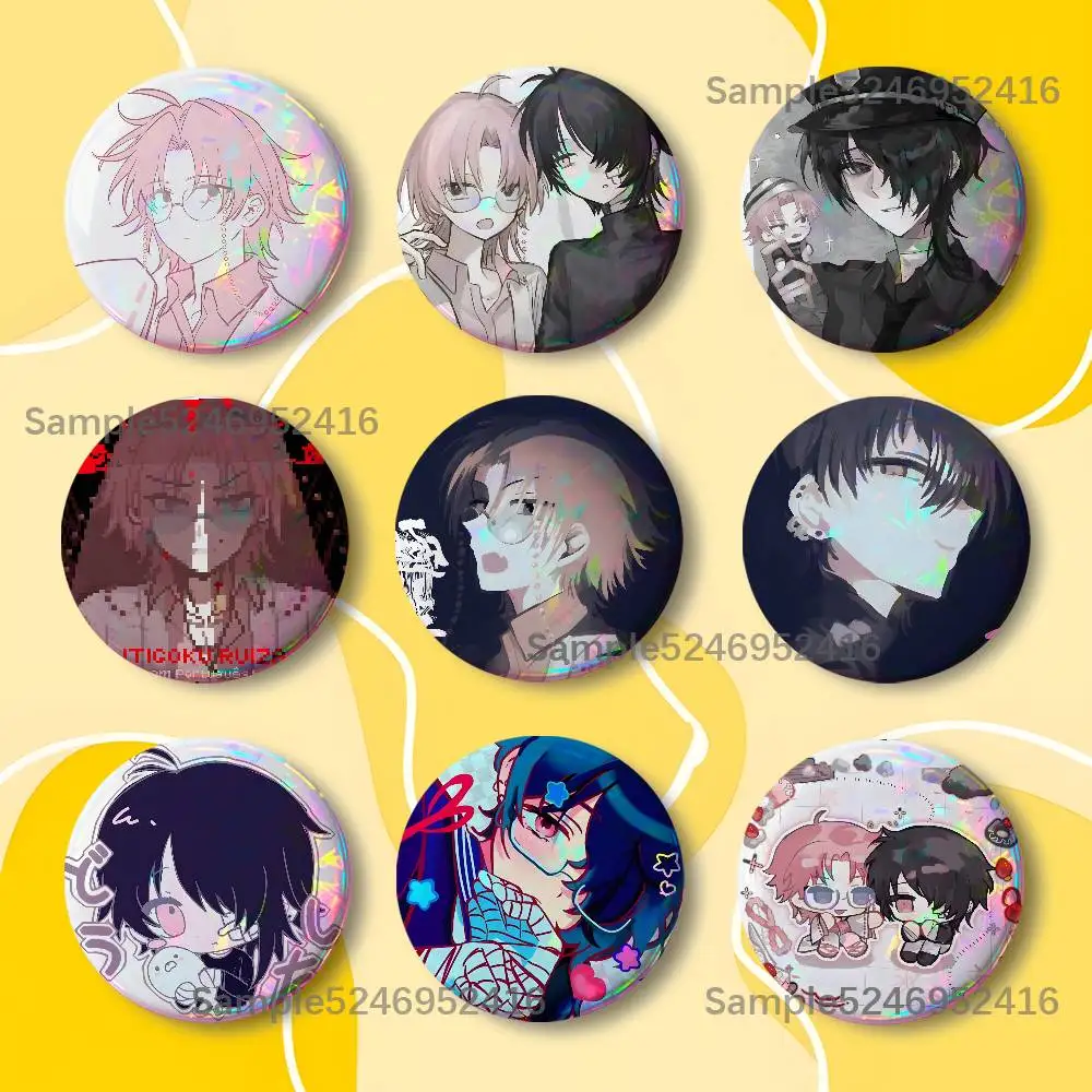 I-Itigokuruiza Game Round Button Pins Badge Creative Brooches Backpack Clothes Decoration Fashion Cartoon Jewelry Gifts