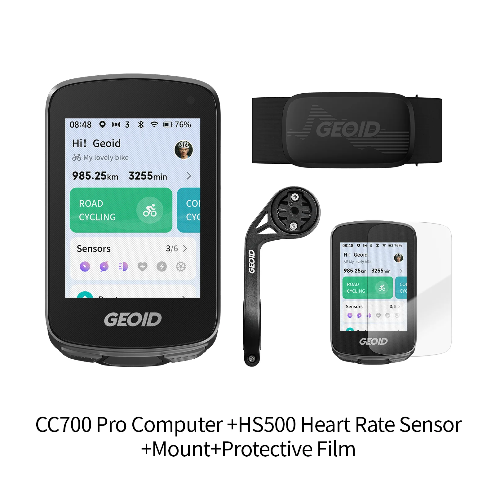 GEOID CC700 Pro Fietscomputer GPS 2,8-inch touchscreen Fietssnelheidsmeter Global Map Navigatie Fietsen Kilometerteller voor Strava - afbeelding 1