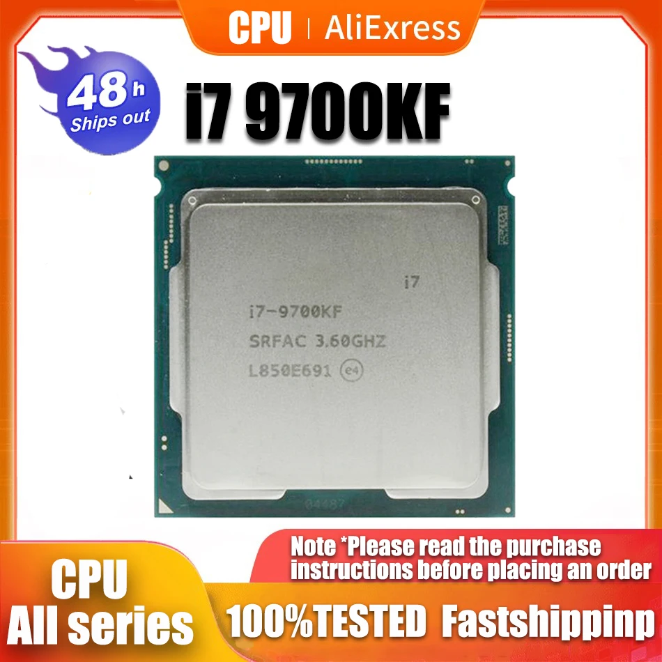 Used  Core i7 9700KF 3.6GHz Eight-Core Eight-Thread CPU Processor 12M 95W LGA 1151