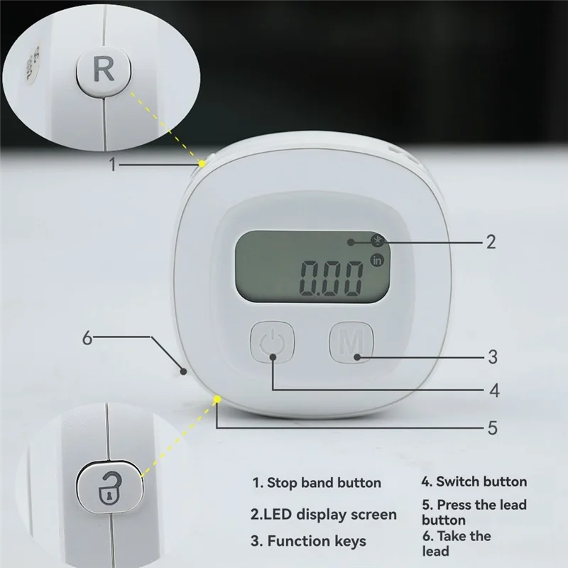 

A50U Smart Tape Measure Body Fitness Weight Loss Tracker For Unlimited Users For Waist/HIPS/Arms