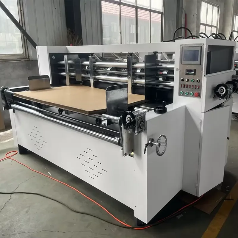 Low Cost Thin Blade Slitter Scorer Machine Manual Adjustment Blade and Scorer With Auto Feeder