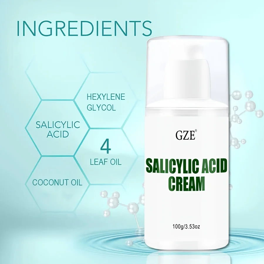 GZE Salicylic Acid Cream To Refine Pores, Improve Blackheads, Balance Oil Secretion, Daily Care Cream For Face Day and Night