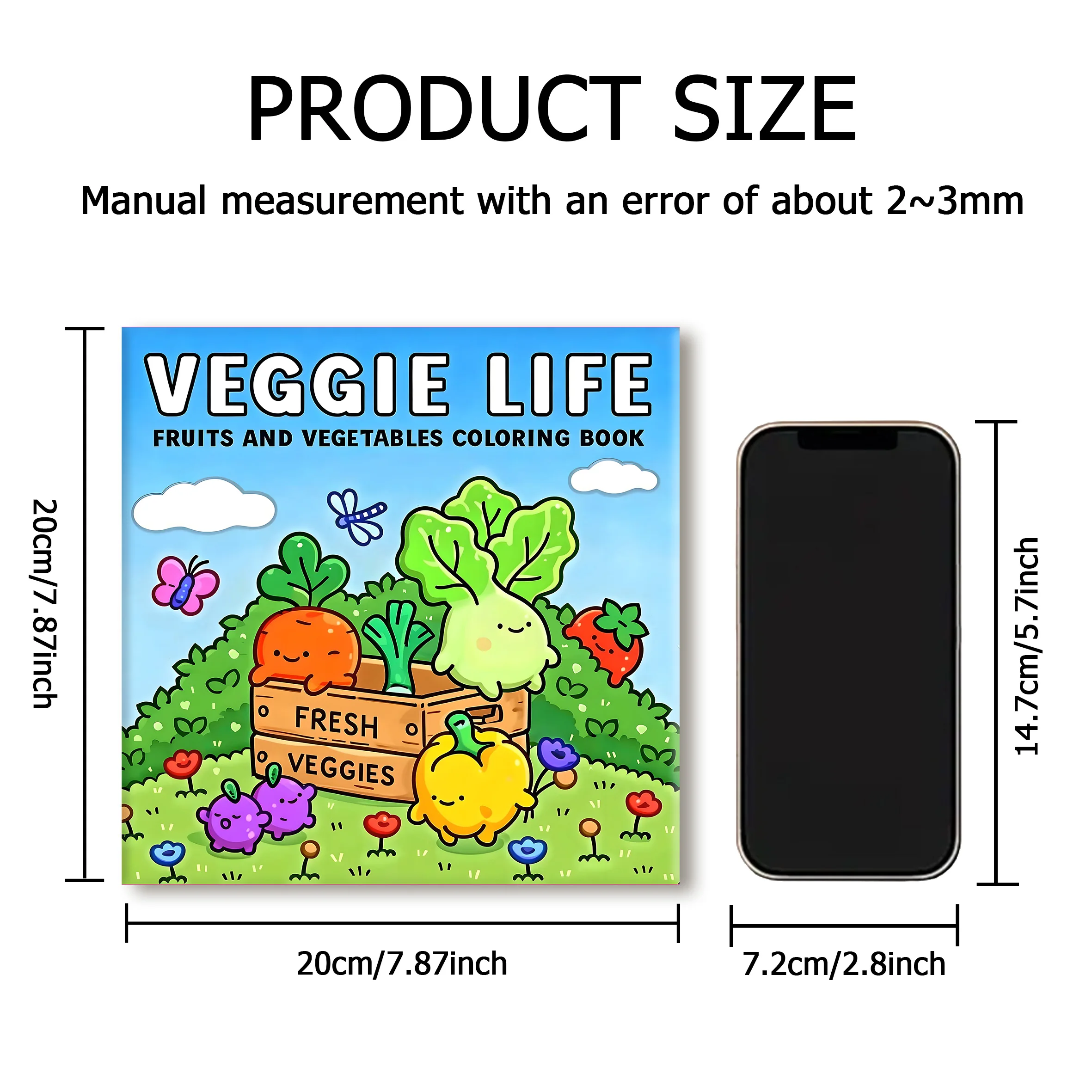 VEGGIE LIFE Bold-easy Patterns Coloring Book for Adults Cute Drawing Book Perfect Gift for Party and Birthday image 3