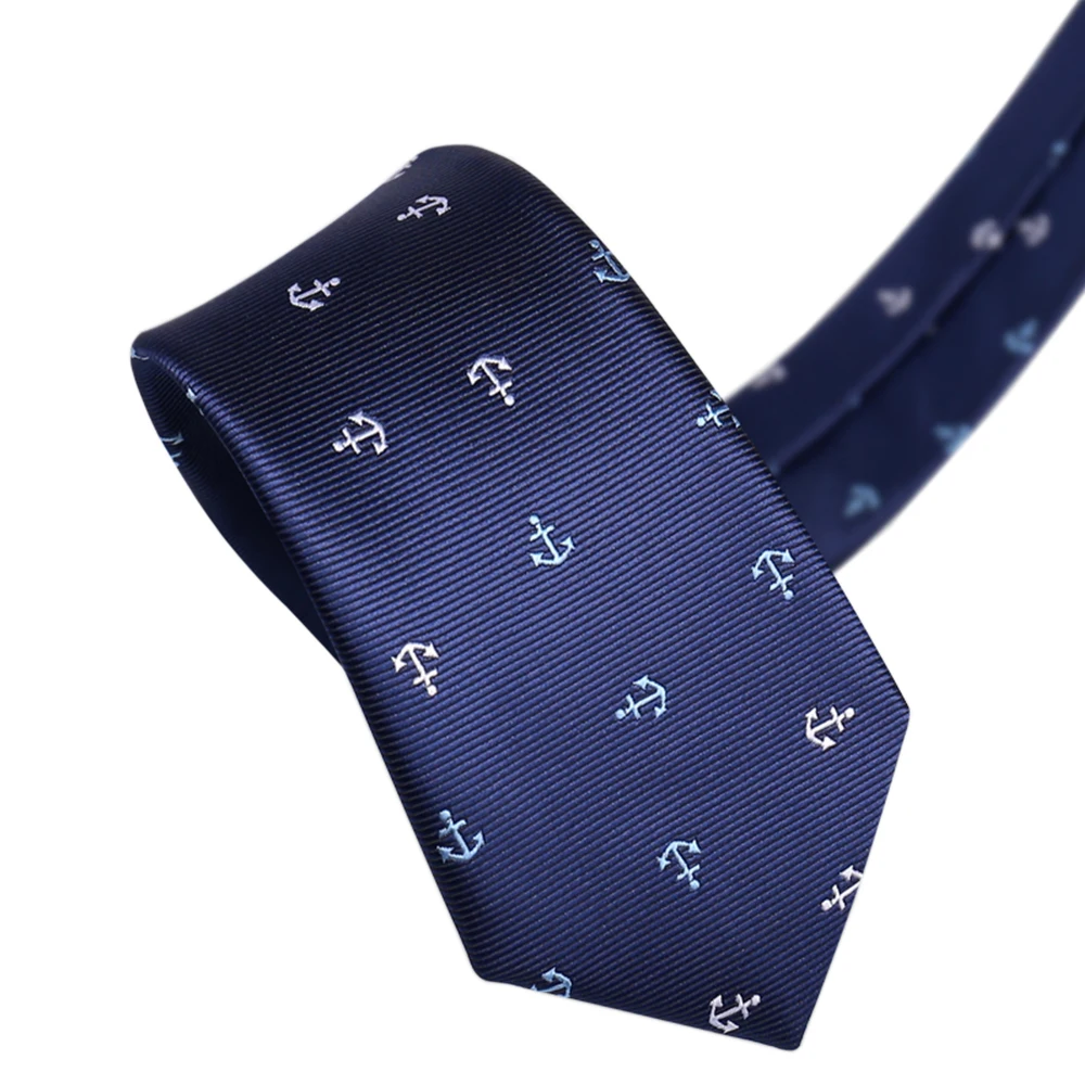 Brand Designer Luxury Tie For Men Fashion Formal Wedding Business Ties High Quality 5 CM Anchor Slim Skinny Necktie Men's Gift