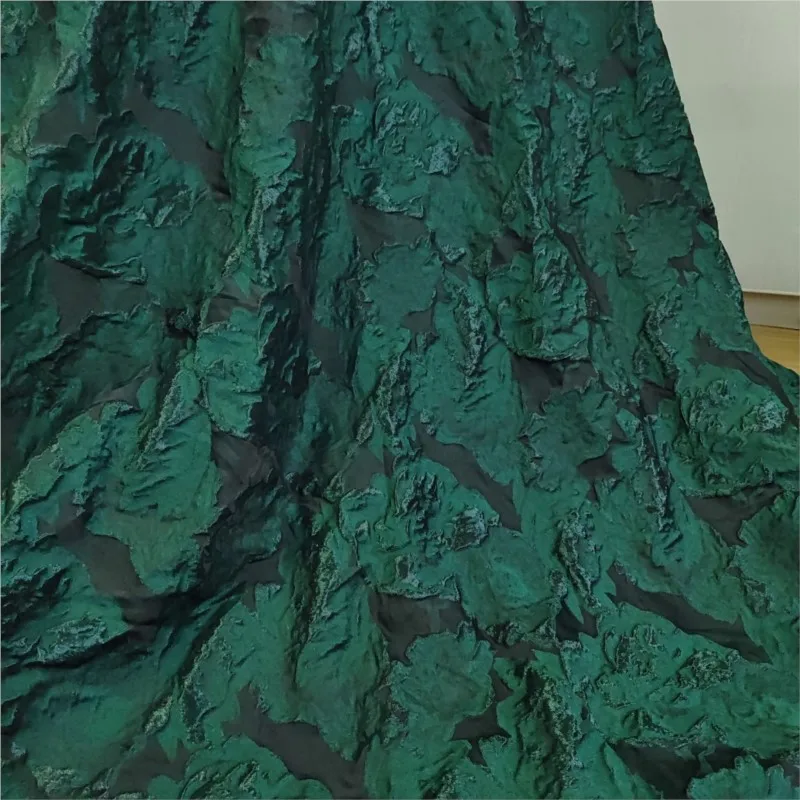 Abstract oil painting flower jacquard fabric fashion suit pants wide-leg skirts shoes bags