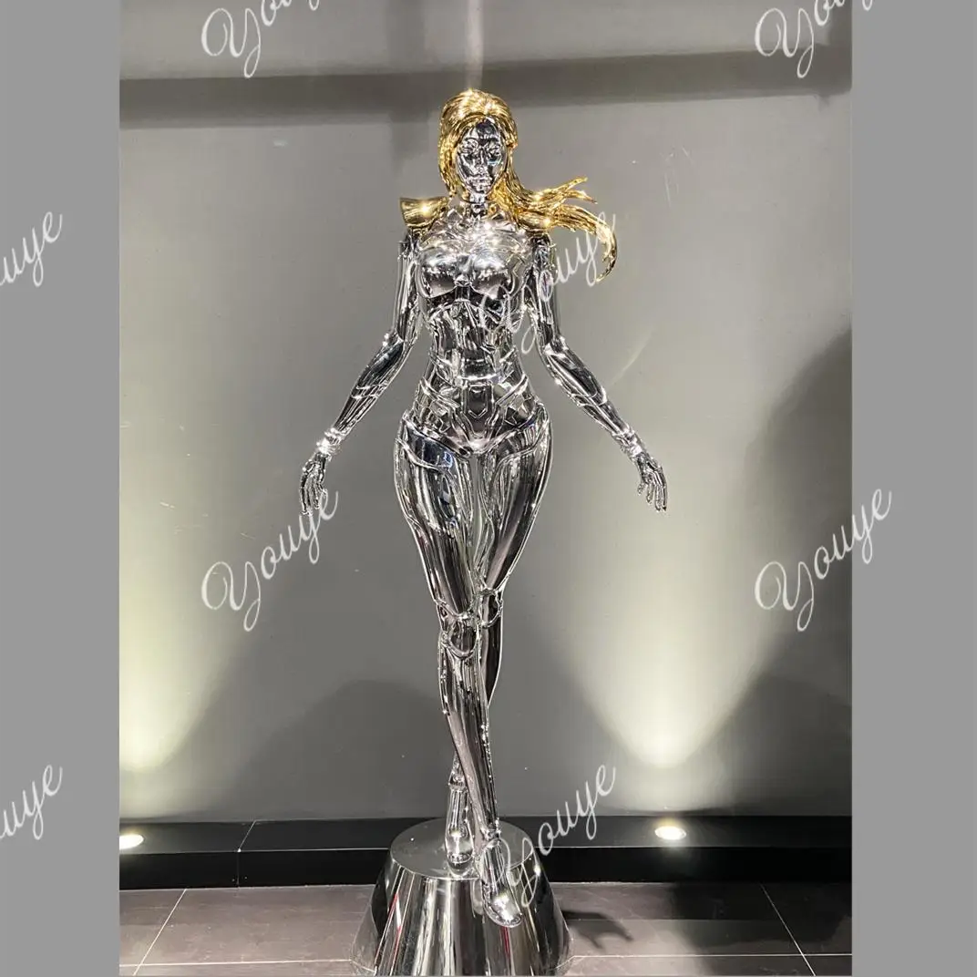 

Muse long hair mechanical Ji large ornament trend sculpture bar fiberglass floor ornament