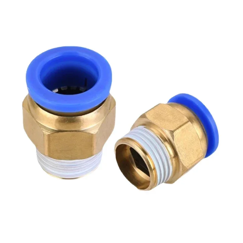 20/50PCS PC Raccordo Pneumatico Connettore Aria Rapida 4mm 6mm 8mm 10mm 12mm Filettatura Maschio 1/4 1/2 1/8 3/8 Tubo Tubo Tubo connettore aria