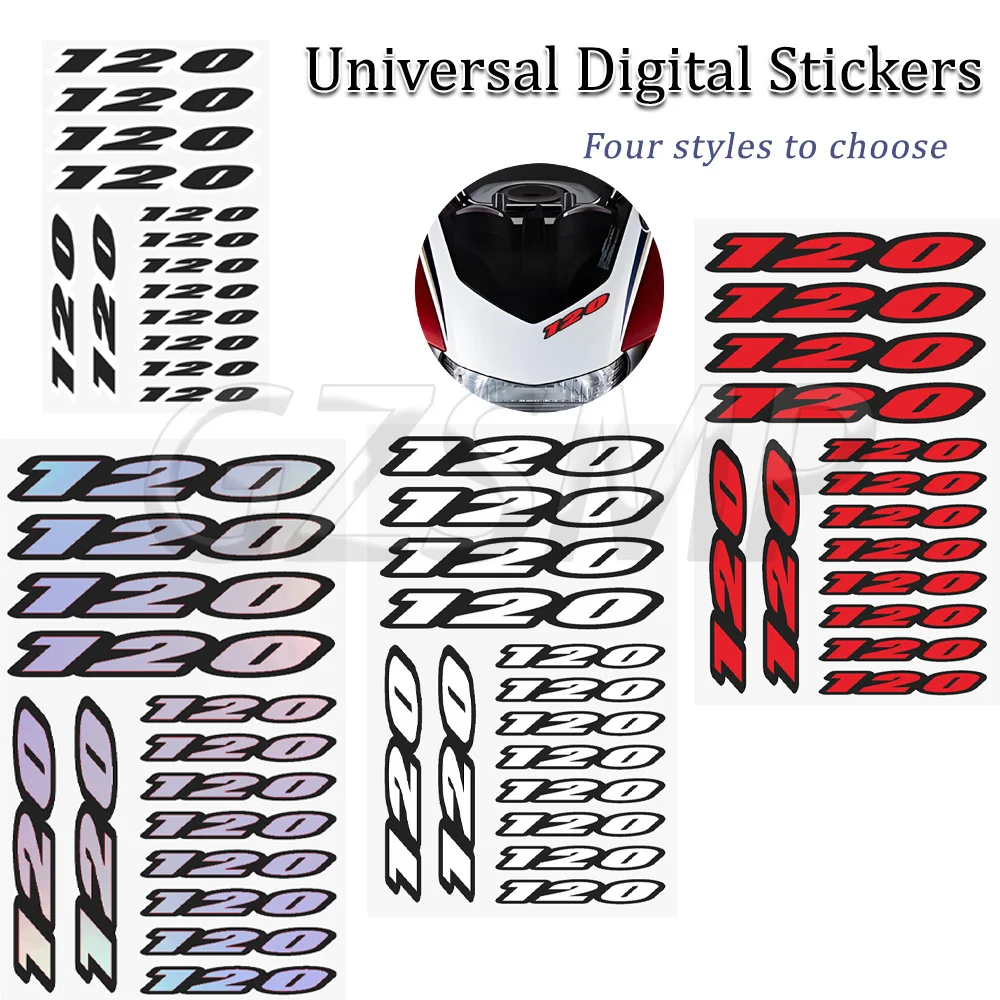 

Fit for TRIUMPH Bonneville T120 Motorcycle Stickers Number 120 Deco Emblem Fuel Tank Front Fairing Helemt Fender Decals