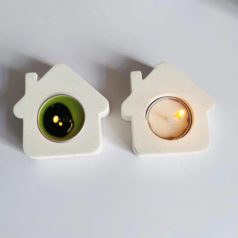 Tealight 홀더 캔들 홀더 홈 장식, 집 촛대 금형을 만들기위한 집 모양의 캔들 홀더 금형