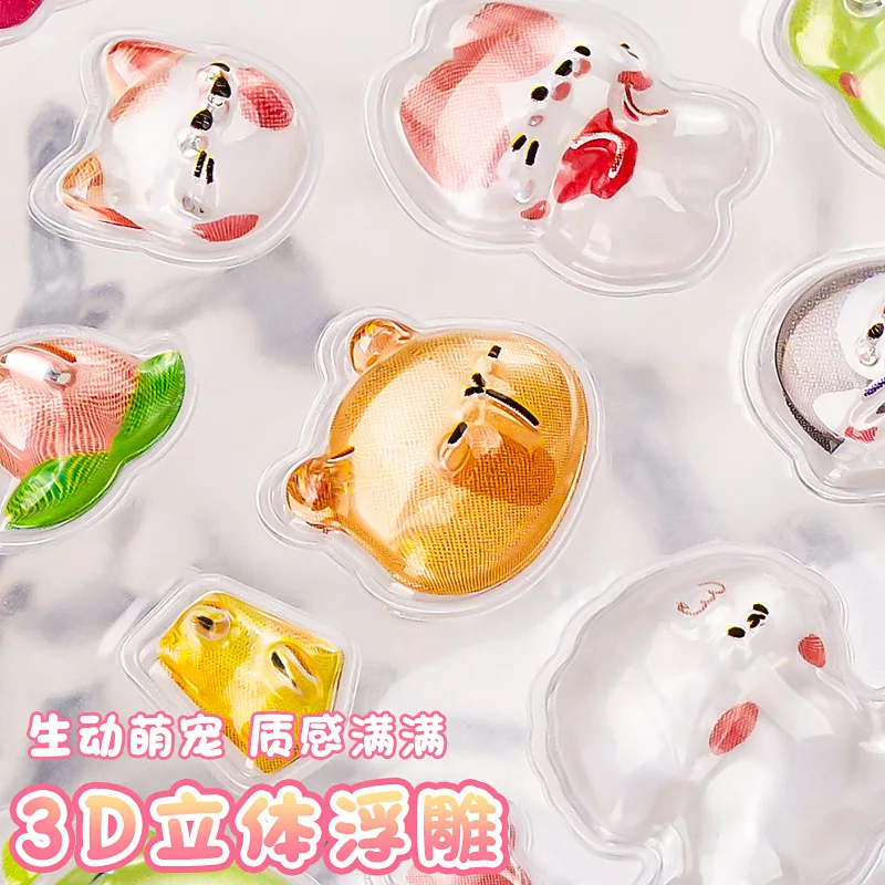 Cute Creative 3D Relief Stickers Candy Ghost Drop Stationery Sticker DIY Decor Scrapbooking Aesthetic Stickers