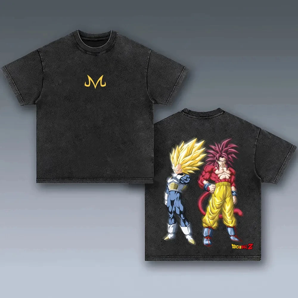 

Dragon Ball Goku Collaboration Summer Men's and Women's Casual Loose Plus-size Washable Sporty Round-neck Short-sleeved T-shirt
