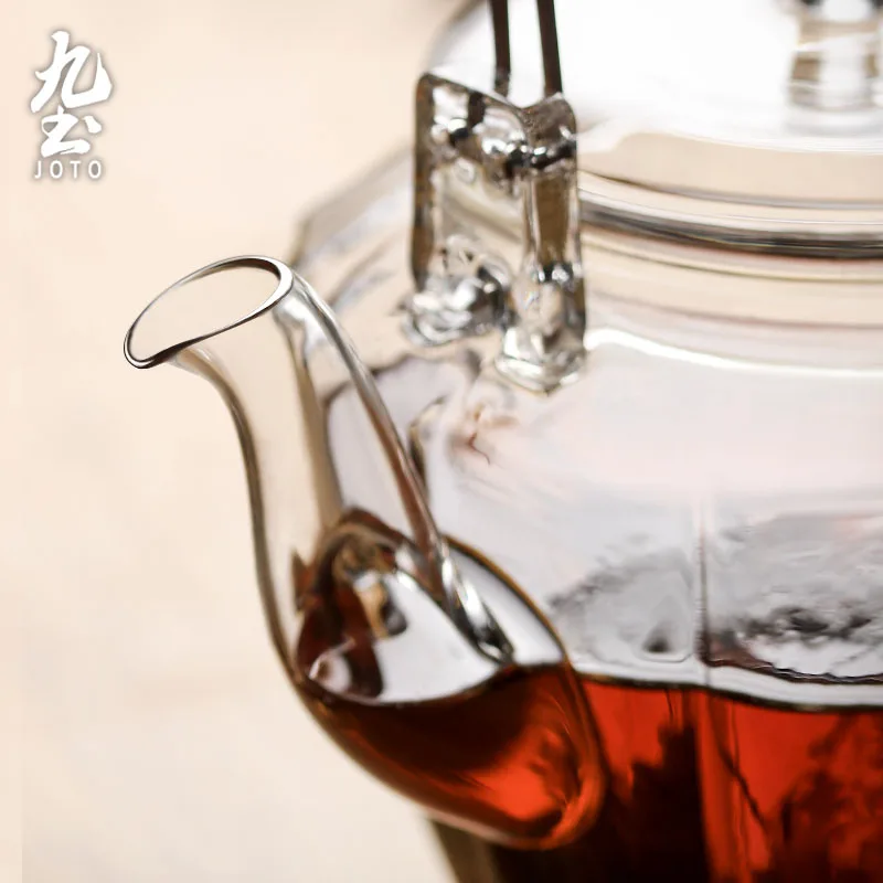 JOTO Design elegante e transparente, resistente ao calor, suave e controlado, chaleira de vidro CHR0608