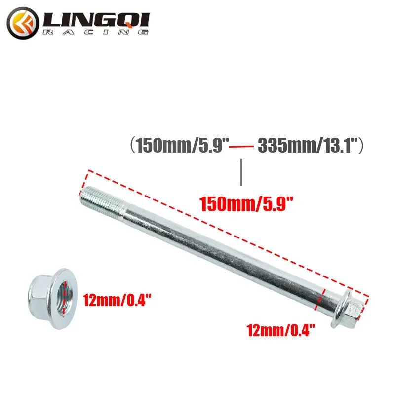 LINGQI RACING Front Rear Back Wheel Axle Connecting Shaft Nut Universal For ATV Off Road Go Kart Motorcycle Accessories Parts