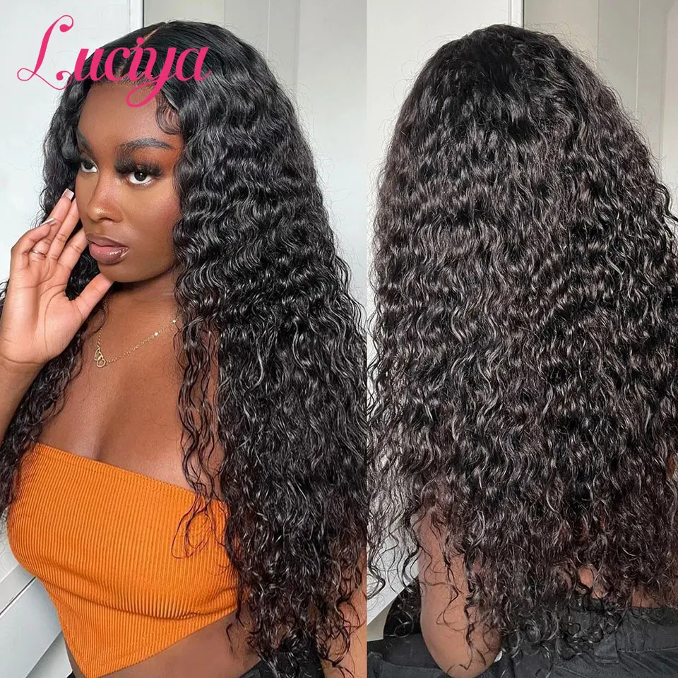 

Deep Wave HD Transparent 13x6 Lace Frontal Wig Human Hair Brazilian Curly Wigs 13x4 Full Lace Front Human Hair Wigs For Women