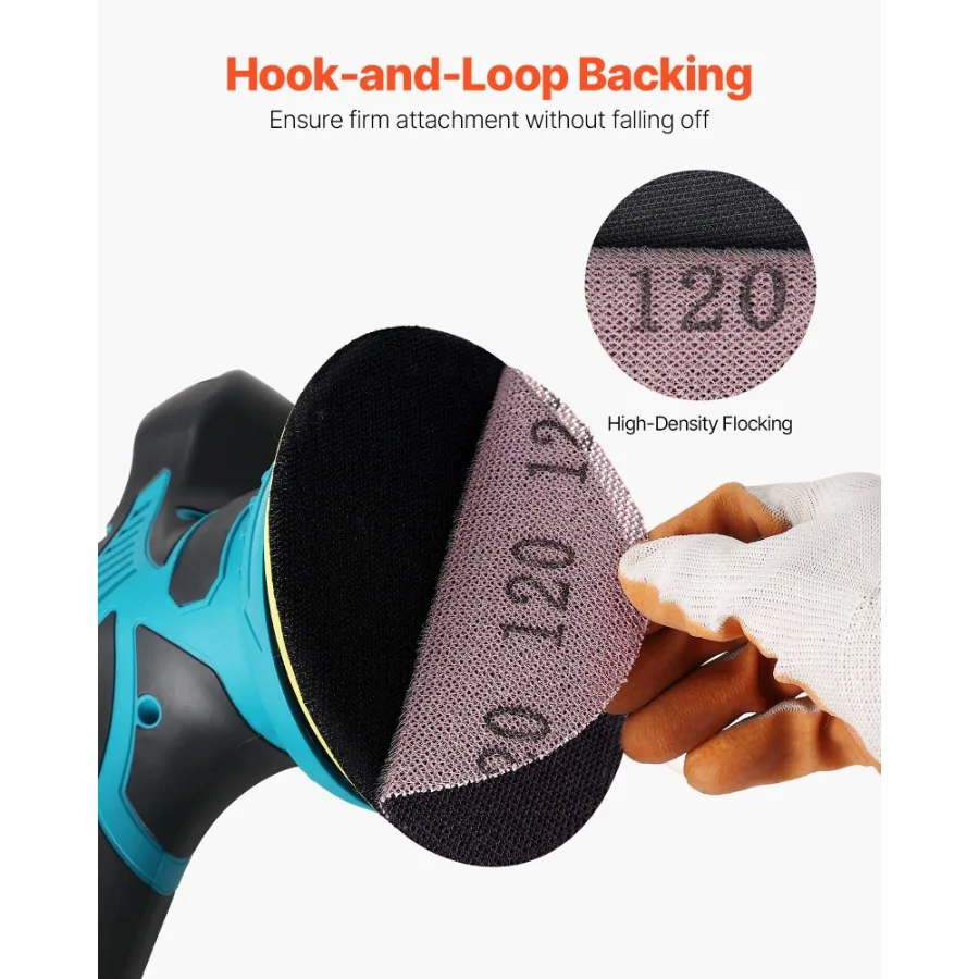 5 インチメッシュ研磨サンディングディスク 50 個グリット 80 120 80 240 320 サンドペーパー