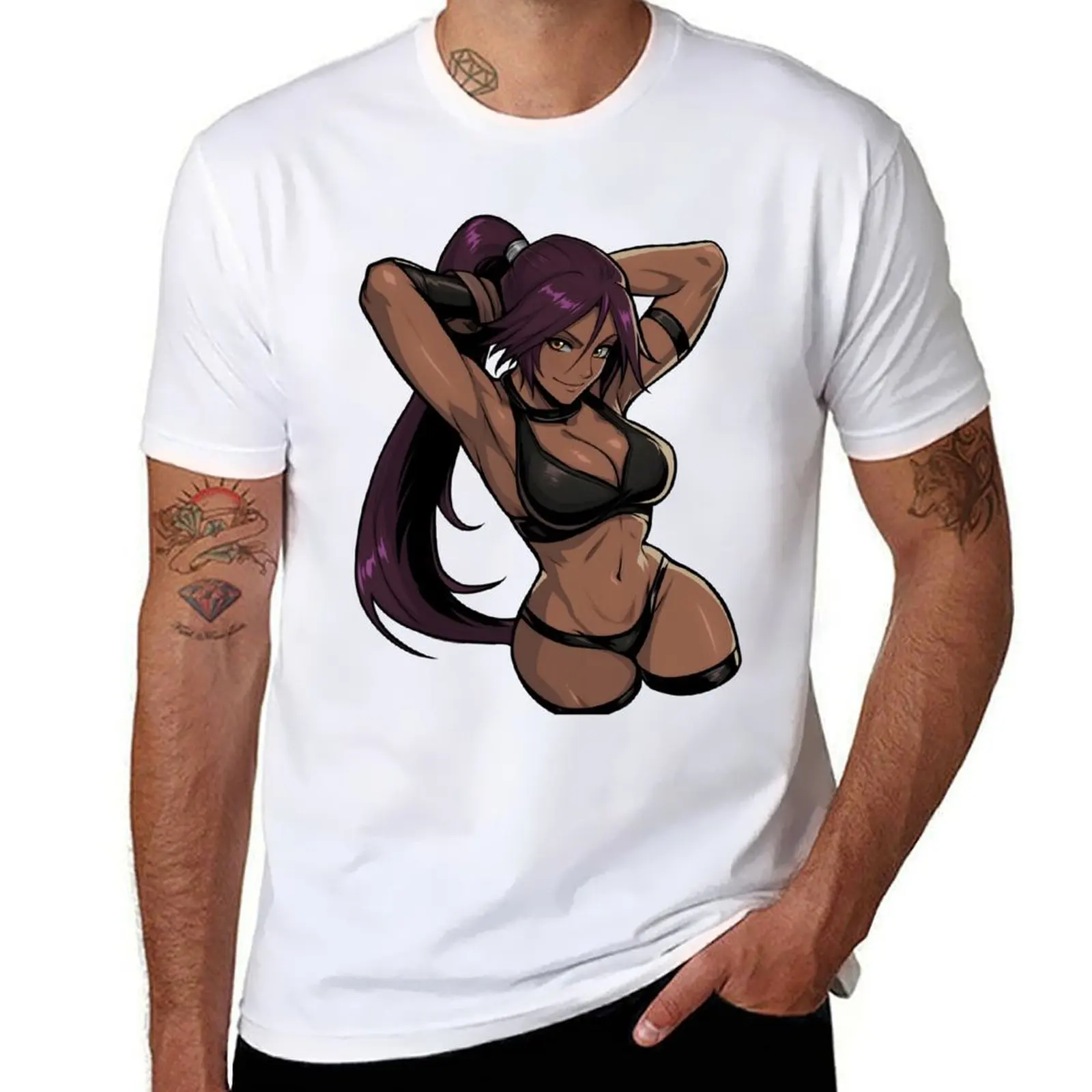 

Waifu Yoruichi T-Shirt cotton t shirts man 100% t shirt man designer T-Shirt