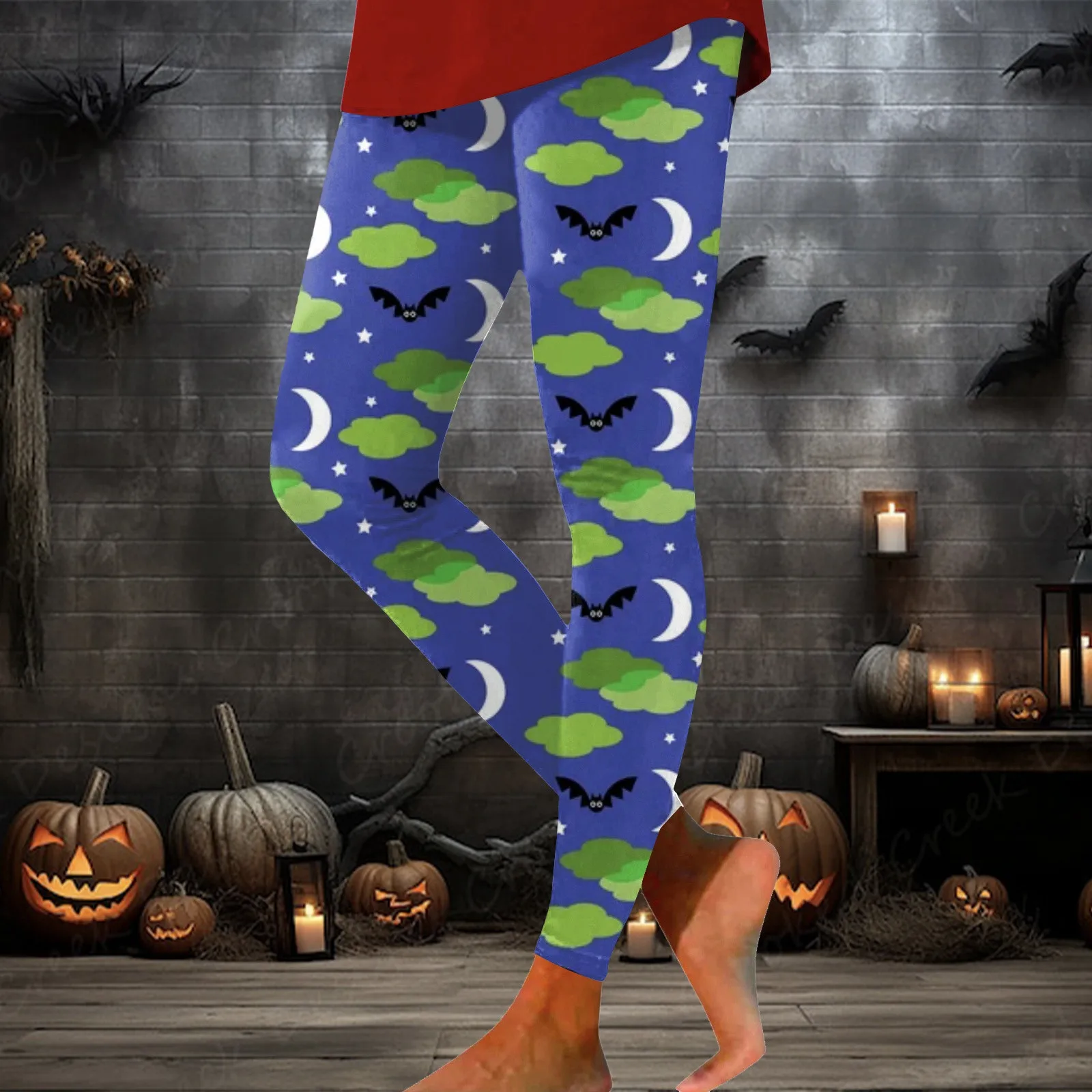 Nowe legginsy sportowe na Halloween damskie wysokiej talii fajne spodnie do jogi legginsy Femme odzież gimnastyczna legginsy treningowe seksowne leginsy Fitness