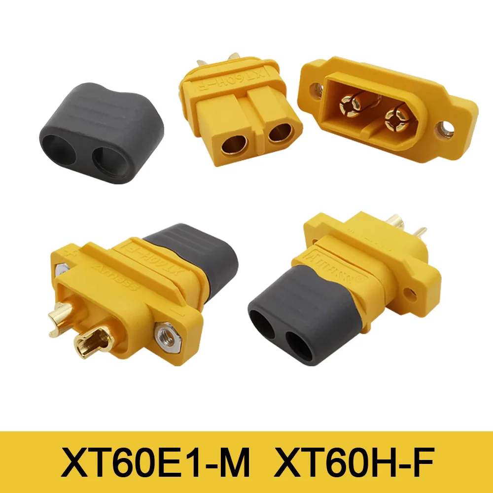 XT60E XT60H RC Lipo Battery Male Female Bullet Connectors with Sheath Housing XT60E1-M Power Plug XT60H-F Jack RC Drone Adapter