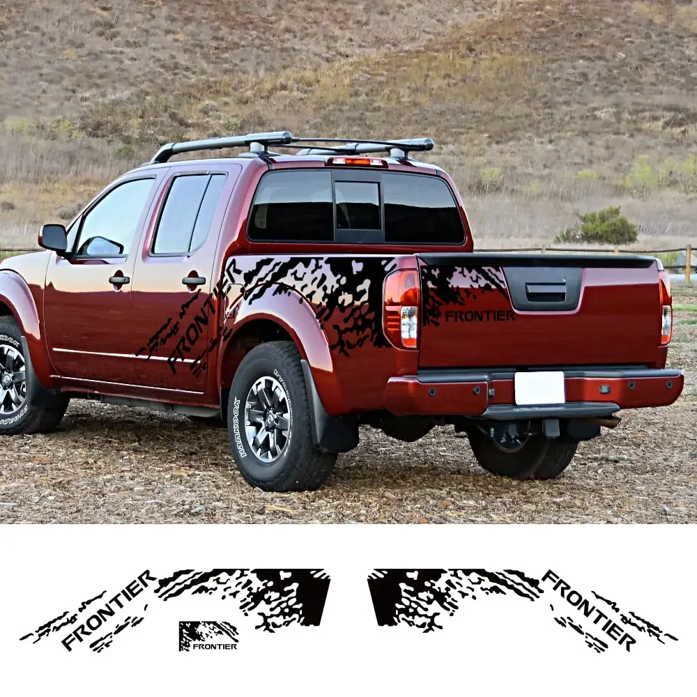 

For Nissan Frontier Pro 4X NP300 Pickup Body Side Stickers Truck Splash Grunge Decor Decal Trunk Vinyl Covers Auto Accessories
