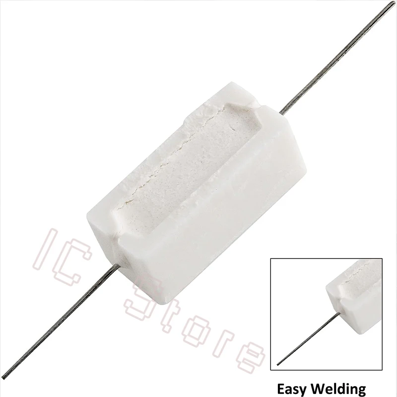 10PCS 5W Cement Resistor Power Resistance 0.01R ~ 150K 0.5R 1R 10R 100R 0.22 0.33 0.5 1 2 5 8 10 15 20 25 30 100 1K 10K Ohm