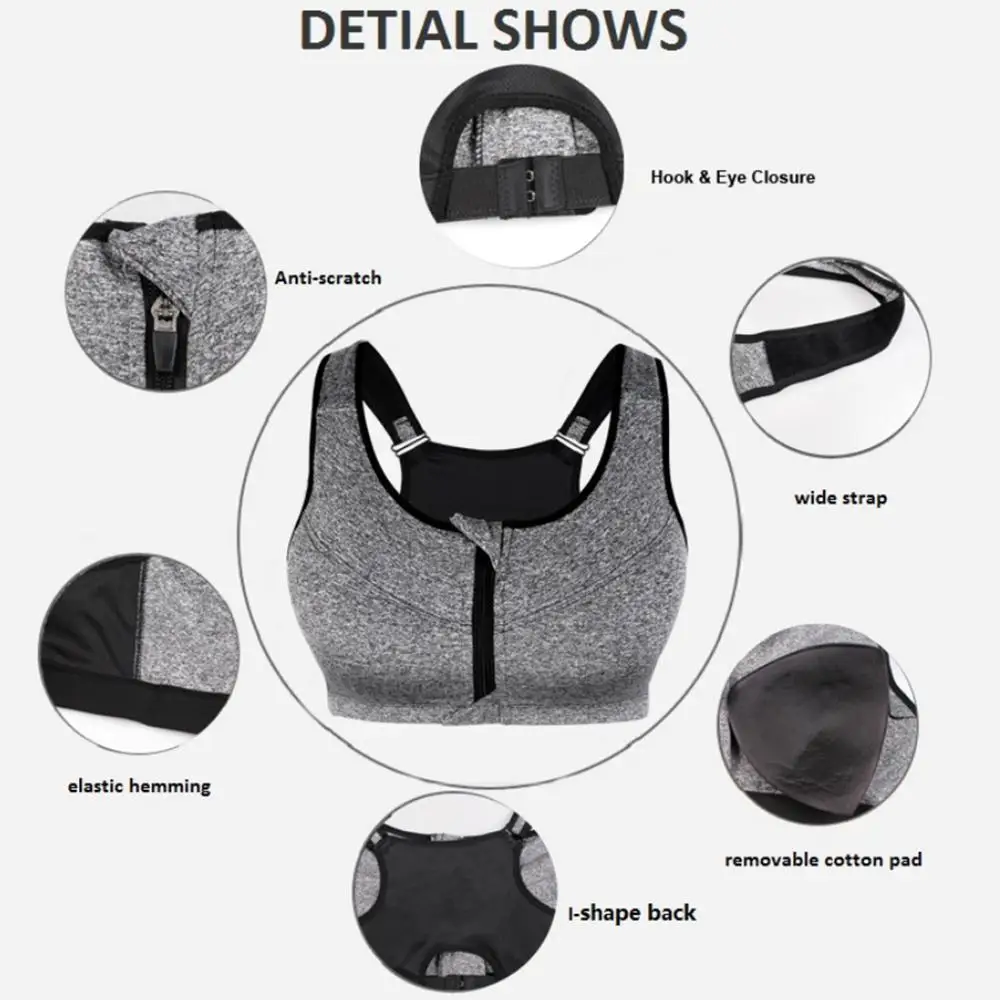 Sexy Sports bra Fitness Women crop top Sportswear Gym Straps Yoga Tops Female Shockproof Underwear Running Push Up Black Shirts