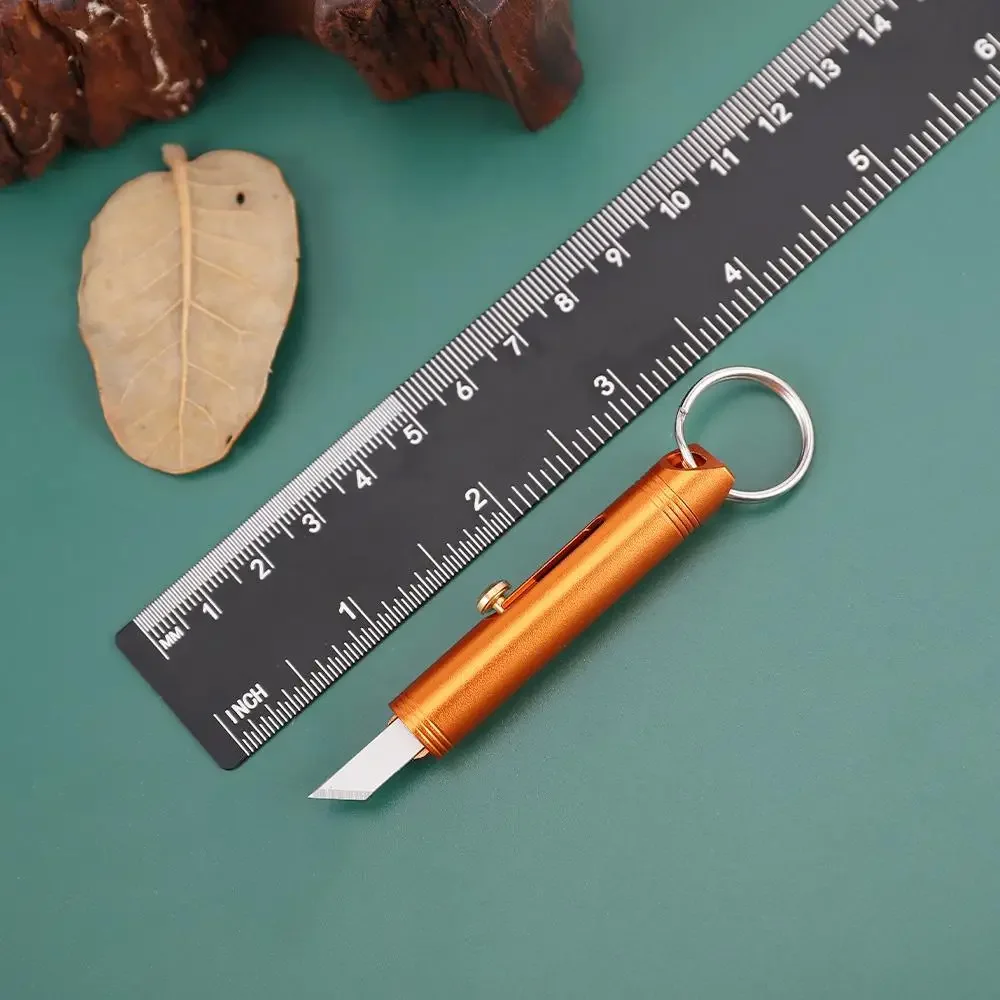 Aviation Aluminum Multi functional Mini Knife Paper Cutting Knife Keychain Folding Artist Outdoor Portable Delivery Knife