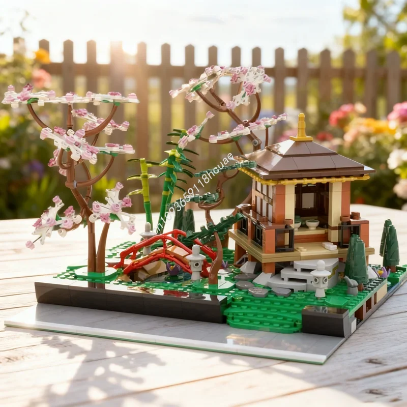 

1125pcs MOC Modular Tranquil Garden Modulared Model Building Toy Blocks Christmas Gift Construction DIY Brick Birthday