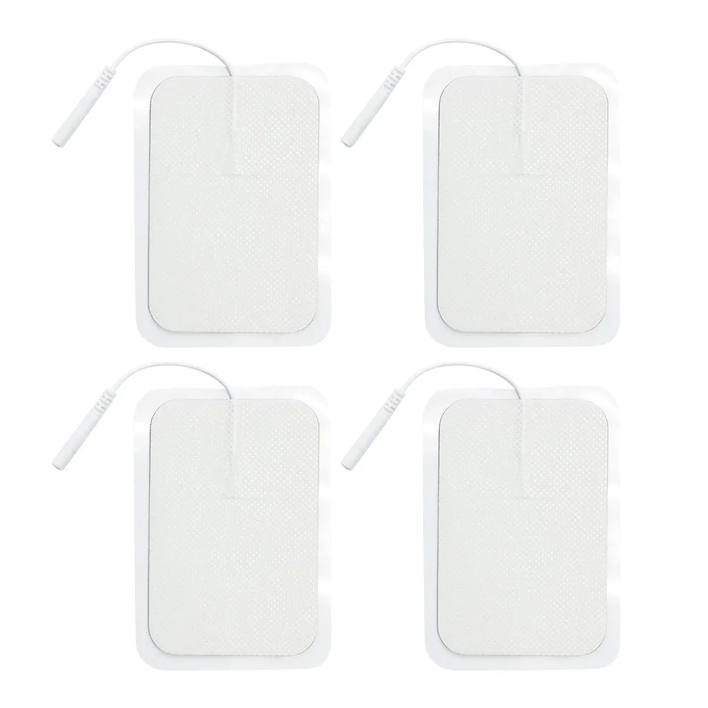 

10 шт. белых электродных накладок для электротерапии, для стимуляции мышц, снятия боли, массажа, сменные клейкие накладки