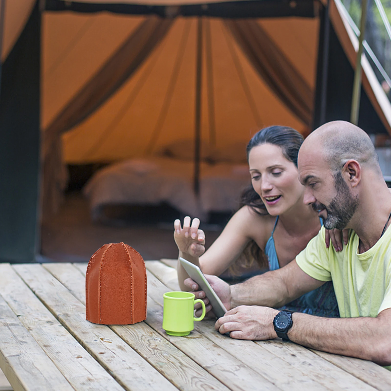 

Gas Tank Protector for Propane Camping Protective PU Cover Lightweight Shock Absorption Explosion Proof Sleeve