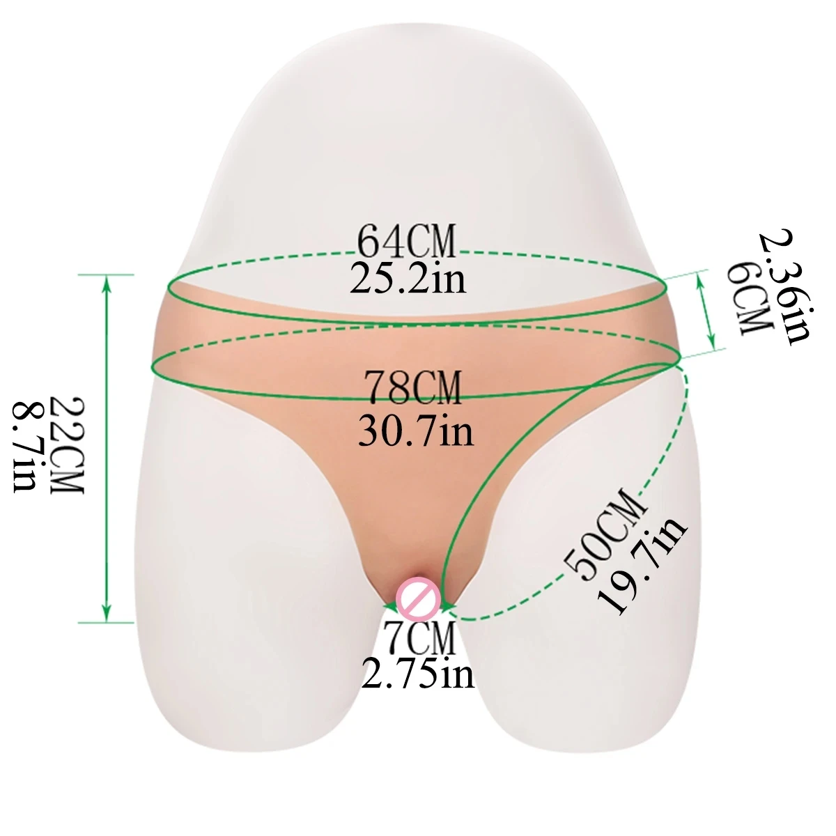 YONGXI Simulated Silicone Fake Vagina Underwear Briefs Hiding Penis For Crossdresser Transgender Shemale Dragqueen Cosplay Gays