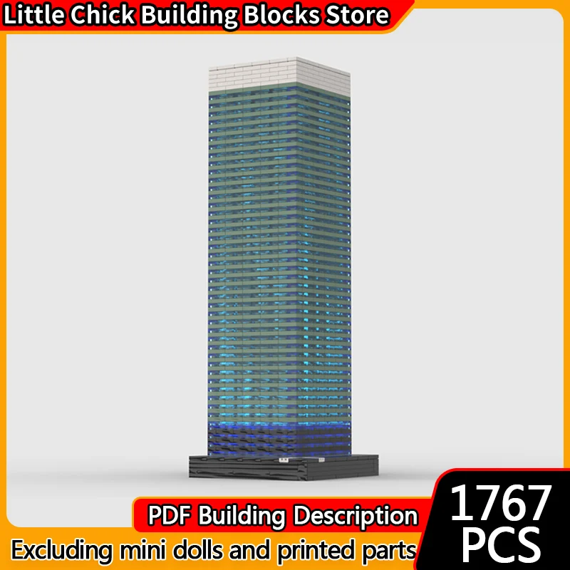 ชุดตัวต่อโมเดลอาคารสูง City Street View MOC ของเล่นประกอบสำเร็จรูป เทคโนโลยีโมดูลาร์ ของขวัญวันหยุดสำหรับเด็ก