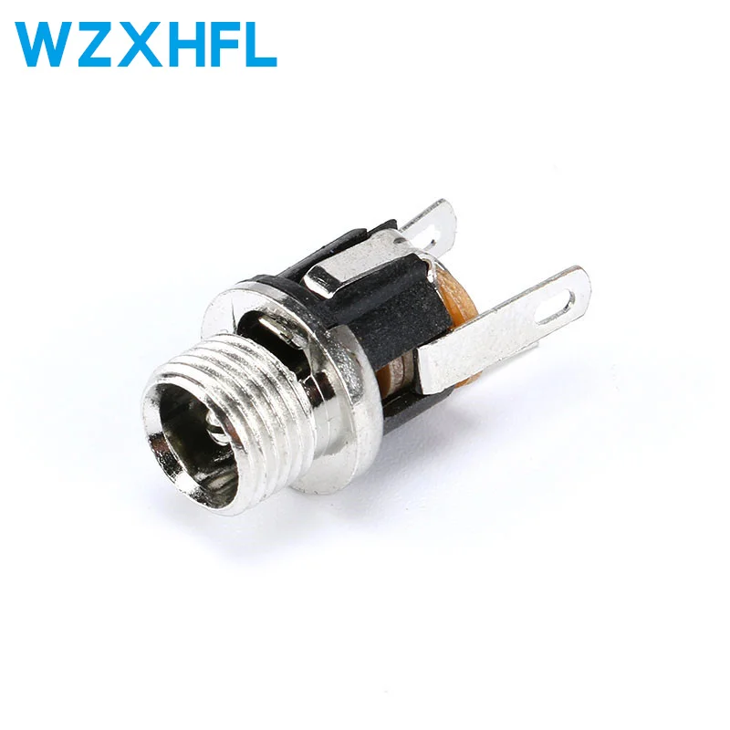 10PCS/Lot DC-025M DC025M Power DC Socket 5.5*2.1/2.5MM Jack connector With Nut 5.5*2.1 / 5.5*2.5