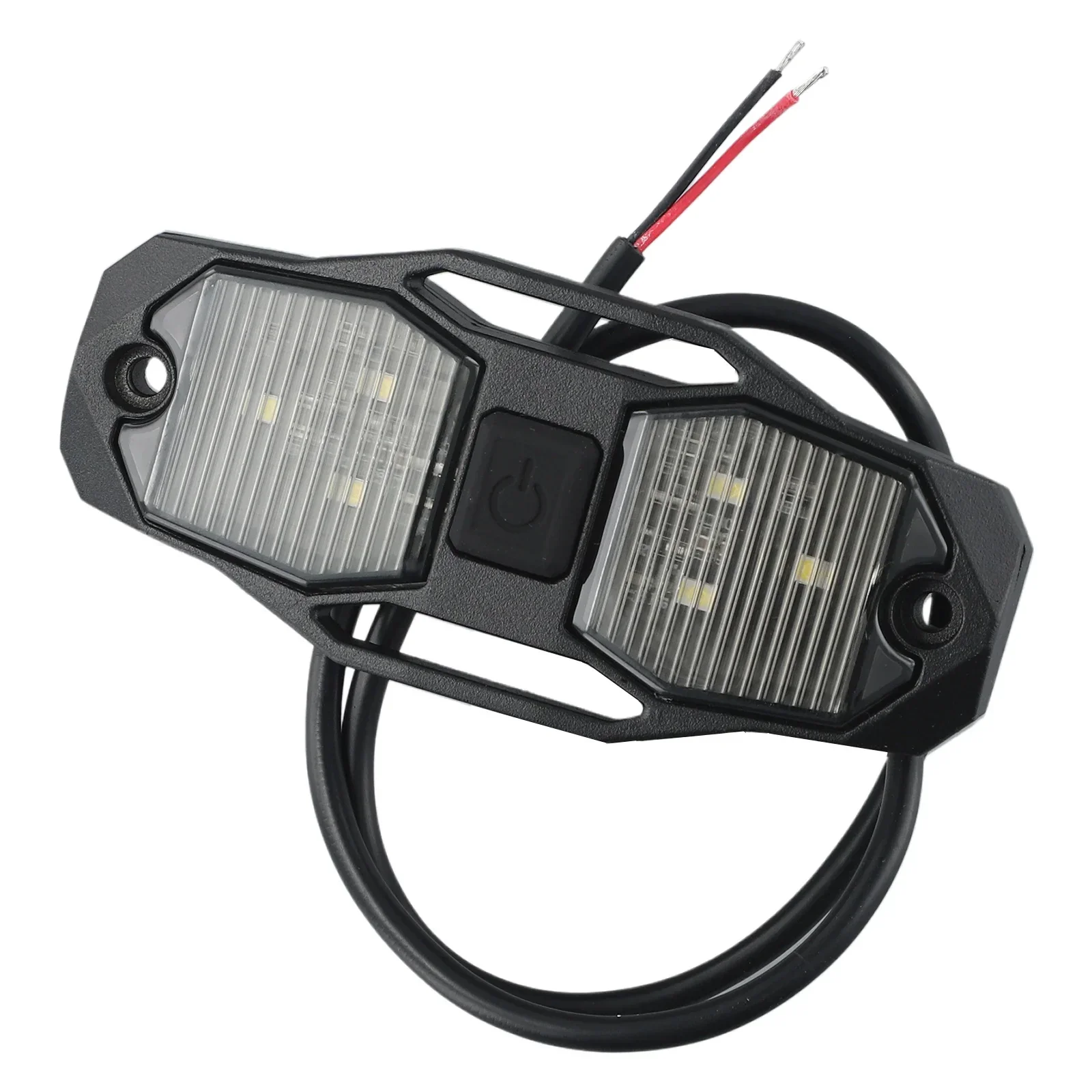 White Roll Bar Mount LED Dome Light Rock Light W/Switch For Polaris RZR UTV 4WD IP68 Waterproof Quick Heat Elimination