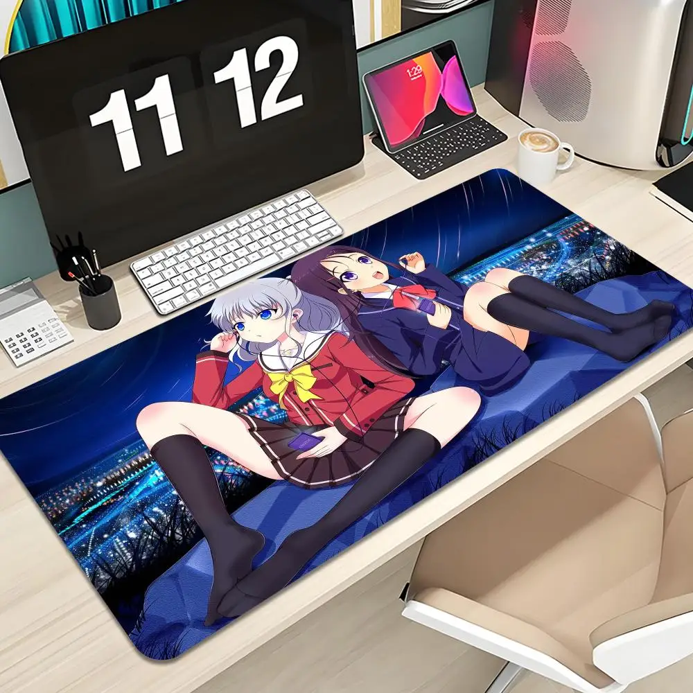 

Tomori Nao Charlotte Mouse Pad Keyboard Mousepad large 1200X600 mm Desk Mat PC Gamer Office Carpet Home Table pad