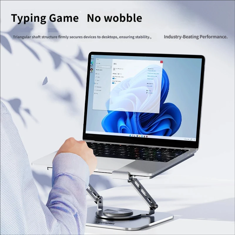 Computer cooling base 360° rotating bracket anti-slip desktop 12-inch-15-inch folding notebook tablet cooling bracket